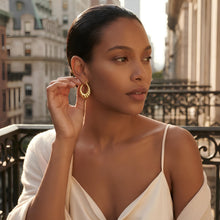 Load image into Gallery viewer, 10k Yellow Gold Shrimp Hoop Earrings