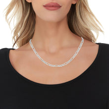 Load image into Gallery viewer, 14k Yellow Gold or White Gold 6mm Solid Figaro Chain Necklace