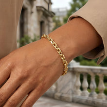 Load image into Gallery viewer, Italian 14k Yellow Gold French Cable Link Chain Bracelet, 8 Inch