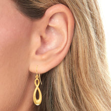 Load image into Gallery viewer, 14k Yellow Gold 35mm Infinity Drop Earrings