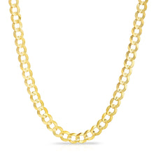 Load image into Gallery viewer, 10k Yellow Gold 8.5mm Solid Curb Cuban Chain Necklace