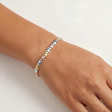 Load image into Gallery viewer, 14k Tri-Color Gold 5.5mm Satin Stampato Bracelet, 7.25 Inch