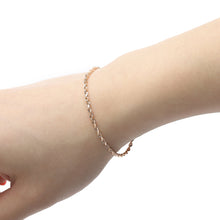 Load image into Gallery viewer, 10k Yellow Gold or White Gold or Rose Gold 2.5mm Solid Rope Chain Diamond Cut Bracelet or Anklet