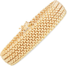 Load image into Gallery viewer, 14k Yellow Gold 8.8mm or 14.5mm Rice Mesh Bracelet, 7 Inch