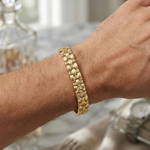 Load image into Gallery viewer, 14k Yellow Gold 9mm Basketweave Bracelet, 7.25 Inch