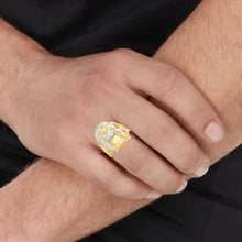 Load image into Gallery viewer, 10k Yellow Gold Two-Tone Face of Jesus Christ Head Ring