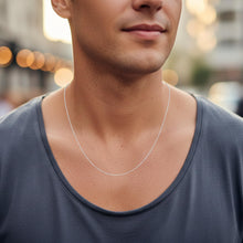 Load image into Gallery viewer, 18k Yellow Gold, White Gold, or Rose Gold .8mm Diamond Cut Cable Chain Necklace