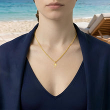 Load image into Gallery viewer, Italian 14k Yellow Gold 14mm Dolphin Charm Pendant with Optional Necklace, 16-17-18 Inch