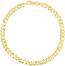 Load image into Gallery viewer, 14k Yellow Gold or White Gold or Two-Tone 5.7mm Solid Curb Cuban Chain Bracelet