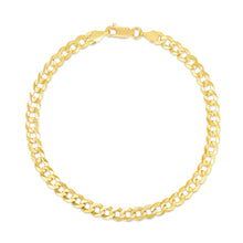 Load image into Gallery viewer, 10k Yellow Gold 5mm Solid Curb Cuban Bracelet and Anklet