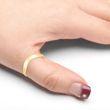 Load image into Gallery viewer, 10k Yellow or White or White Gold 2mm High Polish Curved Waved Stackable Thumb Ring