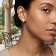Load image into Gallery viewer, Italian 0.18cttw Diamond 14k Yellow Gold 9mm Freeform Cushion Stud Earrings