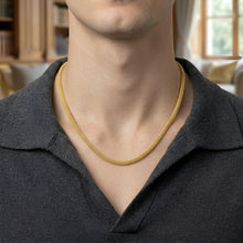 Load image into Gallery viewer, 14k Yellow Gold 3.5mm Bismark Chain Necklace