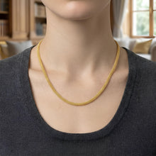 Load image into Gallery viewer, 14k Yellow Gold 3.5mm Bismark Chain Necklace