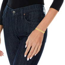 Load image into Gallery viewer, 14k Yellow Gold or Two-Tone 8mm Solid Curb Cuban Chain Bracelet