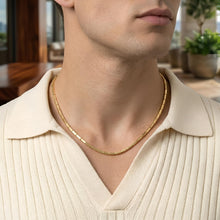 Load image into Gallery viewer, 14k Yellow Gold 2.5mm Brick Chain Necklace, 16"� - 18 Inch
