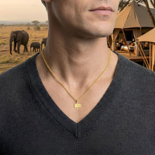 Load image into Gallery viewer, Italian 14k Yellow Gold 11mm Elephant Charm Pendant with Optional Necklace, 16-17-18 Inch