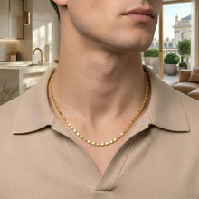 Load image into Gallery viewer, 14k Yellow Gold 3.2mm Solid Heart Charm Chain Necklace 18 Inch