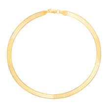 Load image into Gallery viewer, 10k Yellow Gold 3mm Solid Herringbone Chain Necklace and Bracelet Set