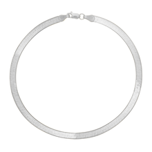 Load image into Gallery viewer, 14k White Gold 3mm or 4.5mm Solid Herringbone Chain Bracelet