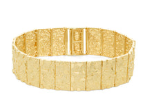 Load image into Gallery viewer, 10k Yellow Gold Solid Nugget Bracelet