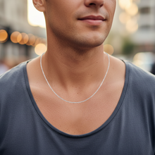 Load image into Gallery viewer, 18k Yellow Gold or White Gold 1.8mm Single Extendable Lite Diamond Cut Cable Chain Adjustable Necklace, 16" - 18 Inch