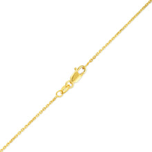 Load image into Gallery viewer, 14k Yellow Gold or White Gold or Rose Gold 1.1mm Solid Diamond Cut Cable Chain Necklace