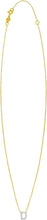 Load image into Gallery viewer, 14k Yellow Gold 0.3" Mini Diamond Alphabet Letter A - Z Initial Charm Pendant with Extendable Adjustable Chain Necklace