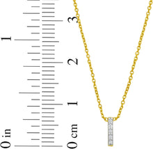Load image into Gallery viewer, 14k Yellow Gold 0.3" Mini Diamond Alphabet Letter A - Z Initial Charm Pendant with Extendable Adjustable Chain Necklace