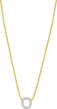 Load image into Gallery viewer, 14k Yellow Gold 0.3" Mini Diamond Alphabet Letter A - Z Initial Charm Pendant with Extendable Adjustable Chain Necklace