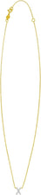 Load image into Gallery viewer, 14k Yellow Gold 0.3" Mini Diamond Alphabet Letter A - Z Initial Charm Pendant with Extendable Adjustable Chain Necklace
