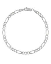 Load image into Gallery viewer, 14k Yellow Gold or White Gold 3mm Solid Figaro Chain Bracelet or Anklet