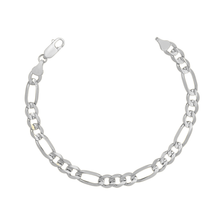 Load image into Gallery viewer, 14k Yellow Gold or White Gold 6mm Solid Figaro Chain Bracelet or Anklet
