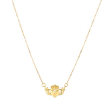 Load image into Gallery viewer, Floreo 14k Yellow Gold Polished Claddagh Necklace