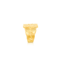 Load image into Gallery viewer, 10k Yellow Gold 17.5mm Solid Square Cuban Nugget Ring