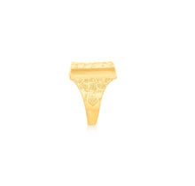 Load image into Gallery viewer, 10k Yellow Gold 17mm Solid Square Nugget Ring