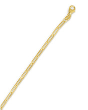 Load image into Gallery viewer, 14k Yellow Gold 2.5mm Solid Paperclip Link Chain Necklace