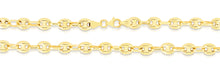 Load image into Gallery viewer, 14k Yellow Gold 11mm Puff Anchor Mariner Chain Necklace