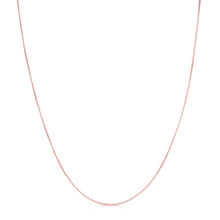 Load image into Gallery viewer, 14k Yellow Gold or White Gold or Rose Gold 0.6mm Solid Box Chain Link Necklace