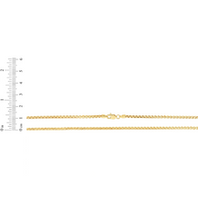 Load image into Gallery viewer, 14k Yellow Gold or White Gold 2.5mm Solid Round Box Chain Link Necklace