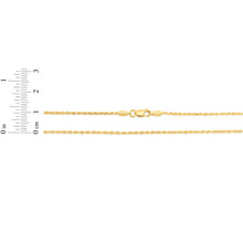 Load image into Gallery viewer, 14K Yellow Gold 1.5mm Solid Rope Diamond Cut Chain Necklace