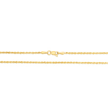 Load image into Gallery viewer, 14K Yellow Gold 2mm Solid Rope Diamond Cut Chain Necklace