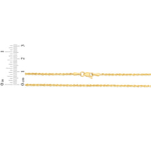 Load image into Gallery viewer, 14K Yellow Gold 2mm Solid Rope Diamond Cut Chain Necklace