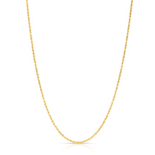 Load image into Gallery viewer, 14K Yellow Gold 1.5mm Solid Rope Diamond Cut Chain Necklace