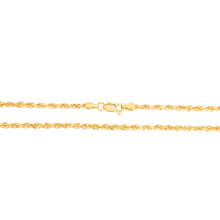 Load image into Gallery viewer, 14K Yellow Gold 2.75mm Solid Rope Diamond Cut Chain Necklace