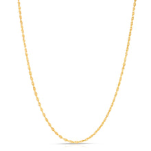 Load image into Gallery viewer, 14K Yellow Gold 2.75mm Solid Rope Diamond Cut Chain Necklace