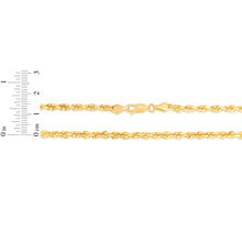 Load image into Gallery viewer, 14K Yellow Gold 3.5mm Solid Rope Diamond Cut Chain Necklace