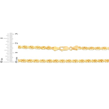 Load image into Gallery viewer, 14K Yellow Gold 4mm Solid Rope Diamond Cut Chain Necklace