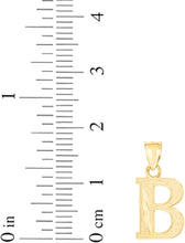 Load image into Gallery viewer, 10k Yellow Gold 0.45" Personalized Lighting Alphabet Letter A - Z Initial Charm Pendant with optional Extendable Chain Necklace