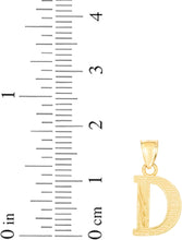 Load image into Gallery viewer, 10k Yellow Gold 0.45" Personalized Lighting Alphabet Letter A - Z Initial Charm Pendant with optional Extendable Chain Necklace